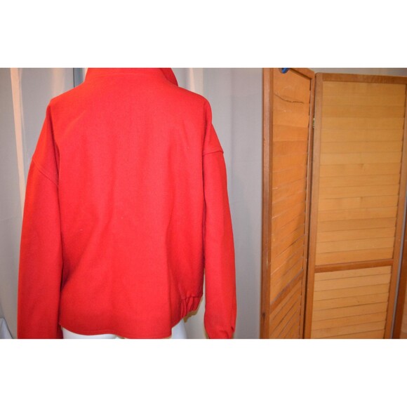 Vintage Woolrich Red Wool Bomber Varsity Jacket - Picture 5 of 6